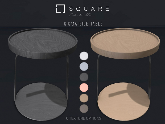 [ SQUARE ] - SIGMA Side Table ( 6 Texture Change Option )