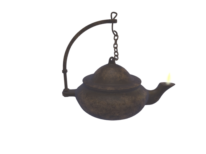 bronze oil lamp 19th century
