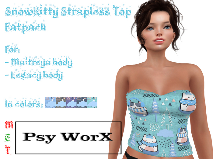 >Psy WorX< SnowKitty Strapless Top Fatpack