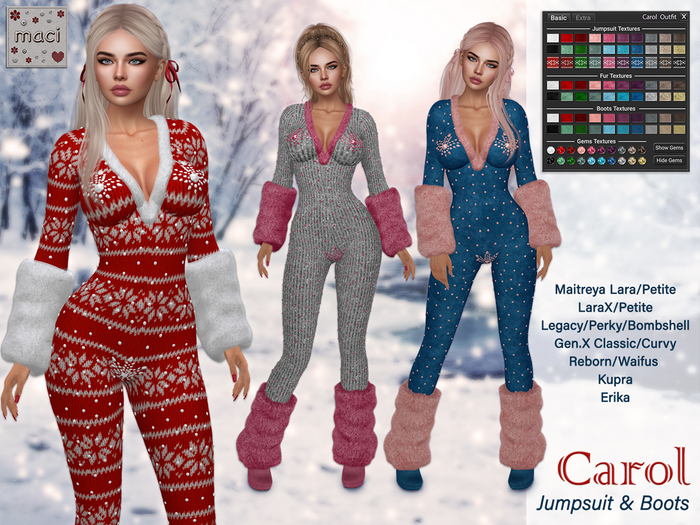 Maci ~ [LT PROMO] Carol Outfit (Maitreya, LaraX, Petite, GenX, Legacy, Perky, Bombshell, Reborn, Waifus, Erika. Kupra)