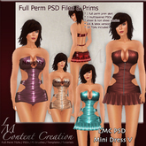 LMC Designer PSD Files & Prims  - Mini Dress Kit V - BOM Latex Club Dress