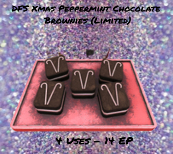 DFS Xmas Peppermint Chocolate Brownies (Limited) (Texture Only)