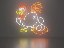 The hen lays eggs 1 neon sign Full Permission