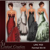 LMC PSD FILES & PRIMS - Formal Kit XI - Sequined asymmetrical BOM gown pack