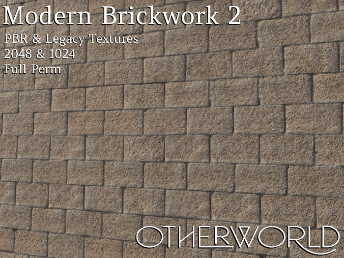 Otherworld PBR Materials - Modern Brickwork 2 CMT