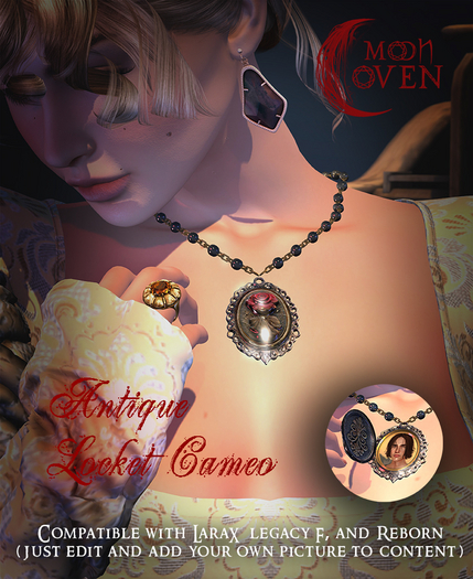 Moon Coven: Antique Locket Cameo 01