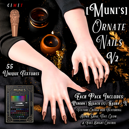 [Muni's]  Ornate Nails  -  V2 Pack