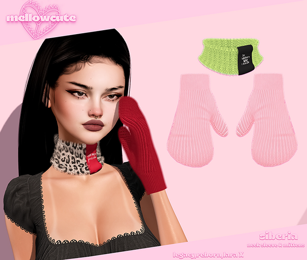 mellowcute-siberia neck sleeve&mittens-fatpack