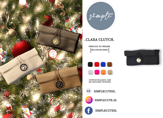 [simpleCUTE] Clara Clutch -  Black  /ADD ME//