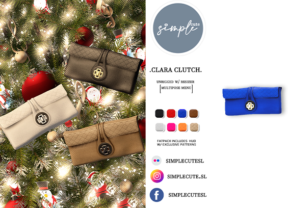 [simpleCUTE] Clara Clutch -  Blue  /ADD ME//