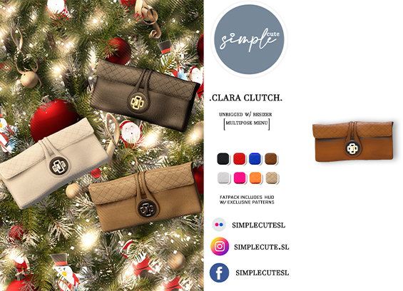 [simpleCUTE] Clara Clutch -  Brown  /ADD ME//