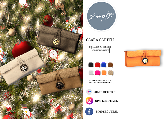 [simpleCUTE] Clara Clutch -  Orange  /ADD ME//