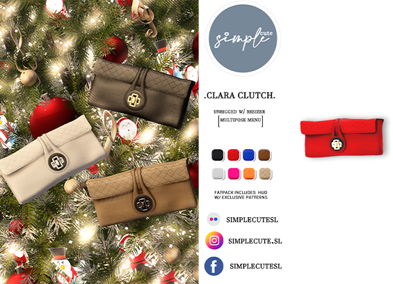 [simpleCUTE] Clara Clutch -  Red  /ADD ME//