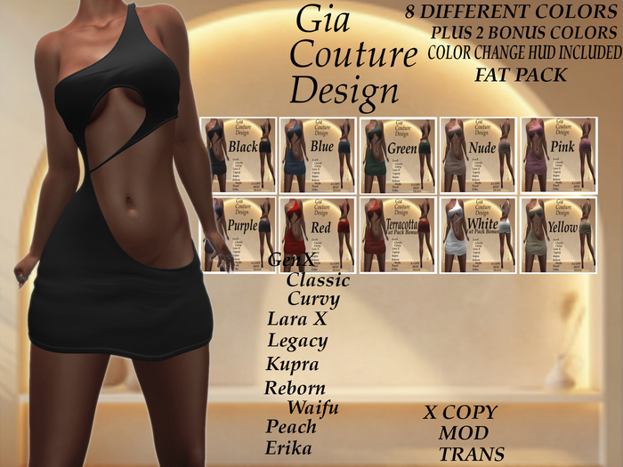 "GCD" Elizabeth Silk Dress FAT PACK