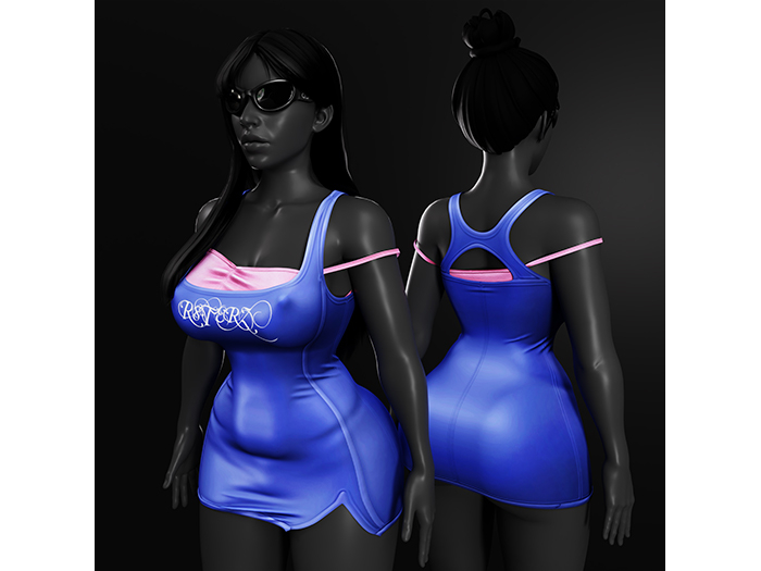 [R8TERZ] Lola Set Dress Blue