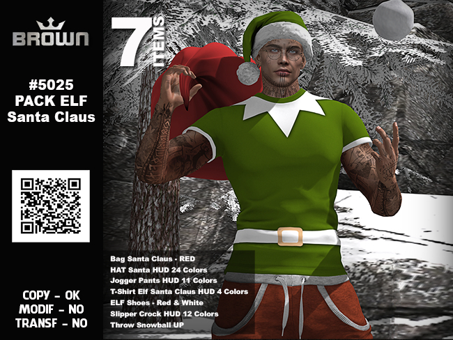 Santa Elf Store Second Life Marketplace - 5025 PACK Elf Santa Claus 7 ITEMS CONTENT 30 ...