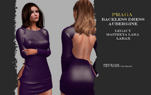 Praga Backless Dress - Aubergine