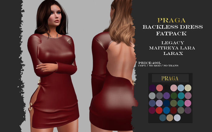 Praga Backless Dress - FATPACK