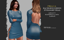 Praga Backless Dress - Twilight Teal