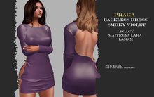 Praga Backless Dress - Smoky Violet