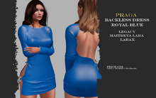 Praga Backless Dress - Royal Blue