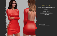 Praga Backless Dress - Red