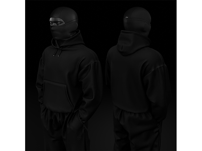 [R8TERZ] Nino Set Hoodie (Down) Black