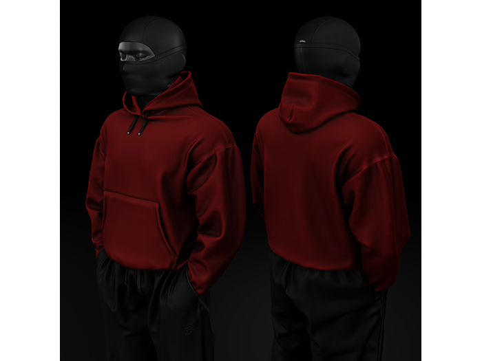 [R8TERZ] Nino Set Hoodie (Down) Red