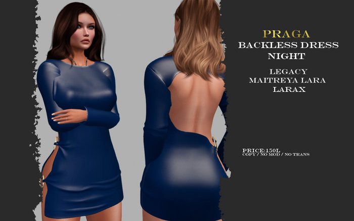 Praga Backless Dress - Night