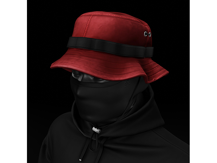 [R8TERZ] Nino Set Bucket Hat Red