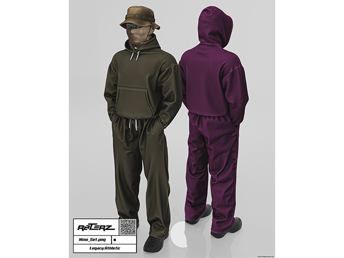 [R8TERZ] Nino Set Hoodie (Down) Solids FP