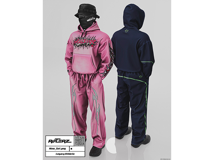 [R8TERZ] Nino Set Hoodie (Down) Graphics FP