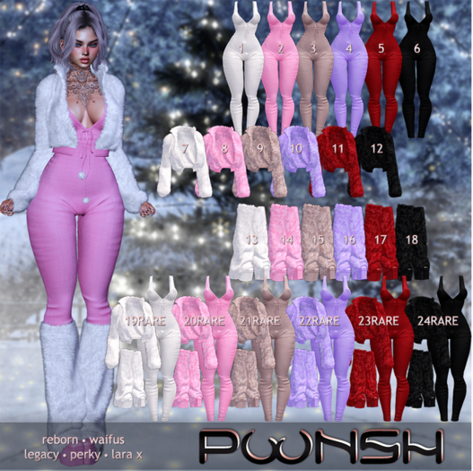 POONSH JENNA SET WHITE RARE// REBORN/WAIFUS