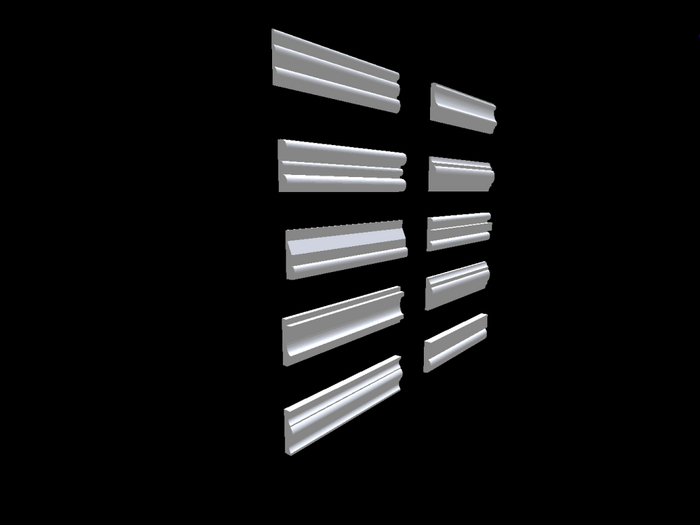 Set of plaster building facades - Decoration