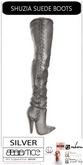 Baiastice_Shuzia Suede Boots-Silver