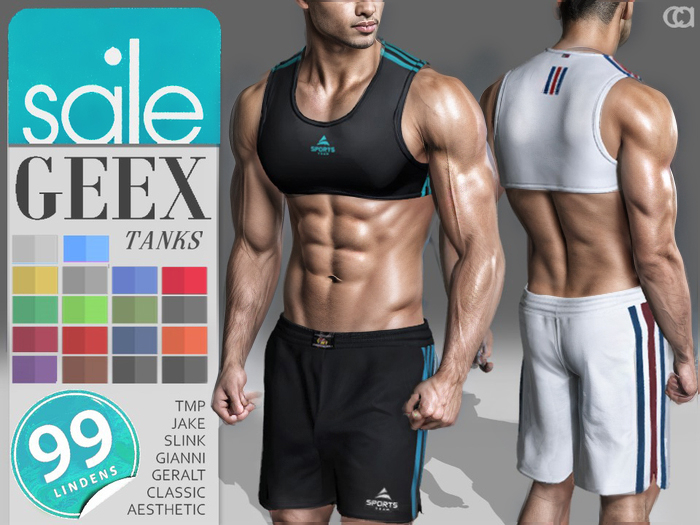 [CA] PROMO GEEX CROP TANK SHIRT SPORT
