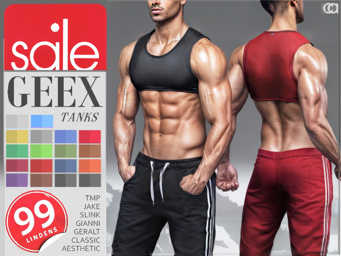 [CA] PROMO GEEX CROP TANK SHIRT PLAIN