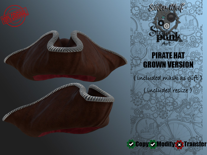 SW - Steampunk Pirate Hat Brown Version (Box)