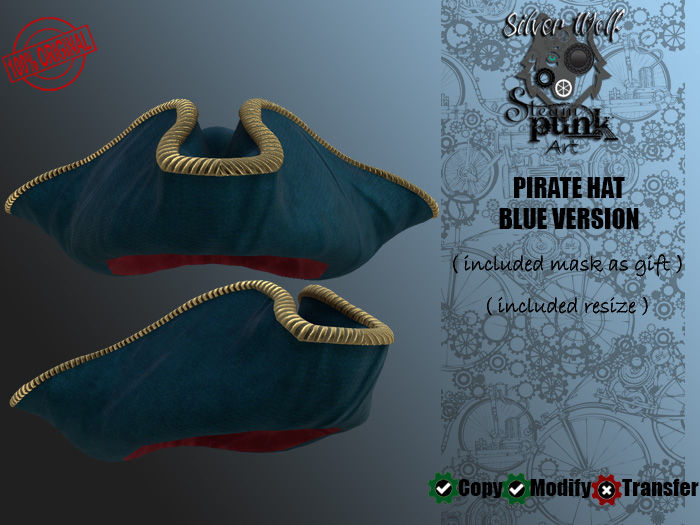SW - Steampunk Pirate Hat Blue Version (Box)