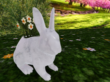 White Marble Bunny with Daffodils White/ Yellow - NEW 2025