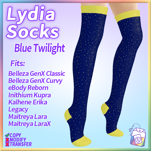 ~TL~ Lydia Socks Blue Twilight