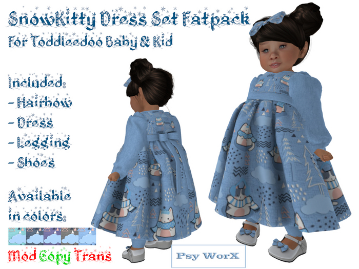 >Psy WorX< SnowKitty Dress Set TD FATPACK