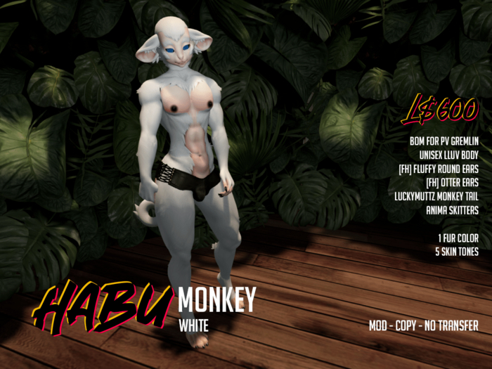 [HABU] Monkey - White