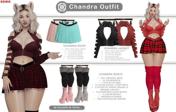 Addams // Chandra Outfit // MEGAPACK DEMO