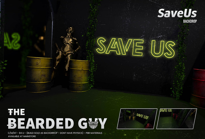 Save Us Backdrop PBR - The Bearded Guy