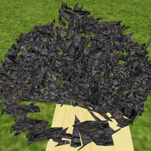 small and large parts, mesh, stone, FP