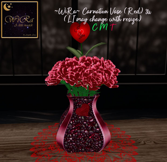 ~WiRa~ Carnation Vase (Red) (BOX)