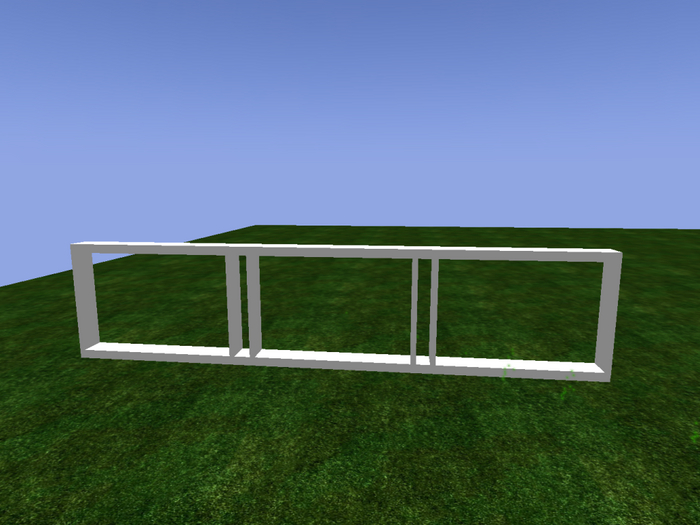 frame for a wall with three consecutive windows