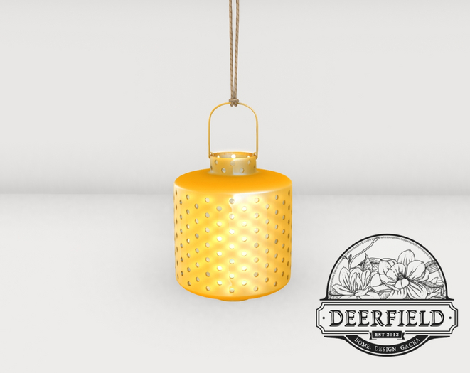 floorplan. hanging lantern / yellow