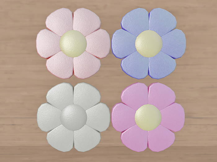 Imagine That ~ 4 Flower Shaped Throw Pillows
